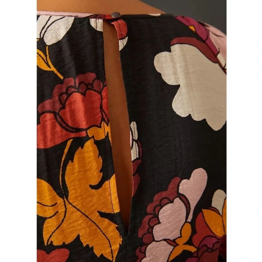 Maeve by Anthropologie Deep-V Ruched Midi Dress - Picture 5 of 9